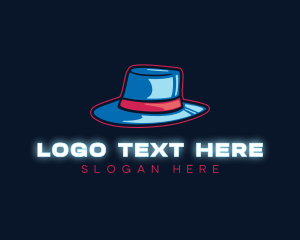 Hat - Neon Panama Hat logo design