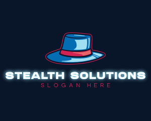 Spy - Neon Panama Hat logo design
