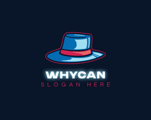 Neon Panama Hat logo design