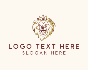 Lion - Lion King Crown logo design