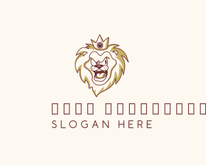 Wild - Lion King Crown logo design