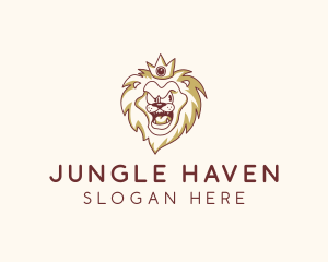 Wild Lion Crown logo design