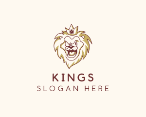 Wild Lion Crown logo design