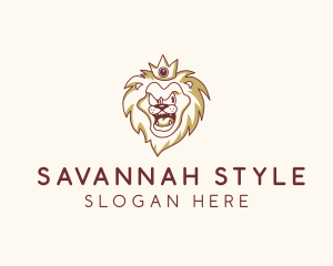 Savannah - Lion King Crown logo design