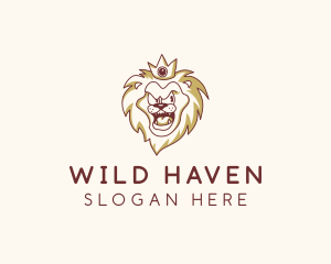 Wild Lion Crown logo design