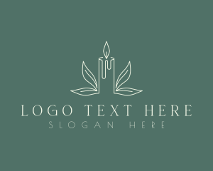 Home Decor - Candle Leaves Wellness logo design