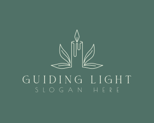 Candle Leaves Wellness logo design