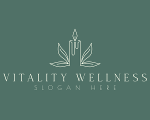 Candle Leaves Wellness logo design