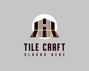 Floor Tiling Construction logo design