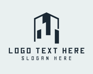 Accommodation - Office Space Building logo design