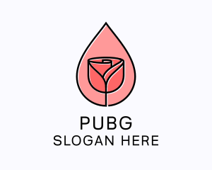 Liquid - Rose Beauty Oil logo design