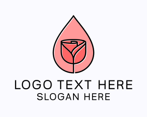 Liquid - Rose Beauty Oil logo design
