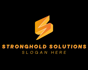 Electrical Bolt Letter S logo design