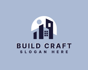 Geometric Building Property logo design