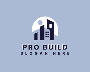 Geometric Building Property logo design