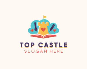 Learning Castle Bookstore logo design