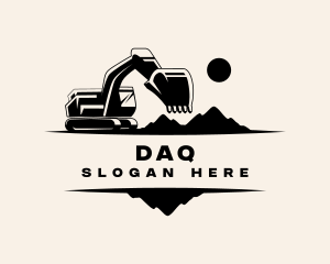 Backhoe - Mining Excavator Backhoe logo design