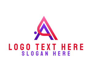 Technology - Futuristic Technology Letter A logo design