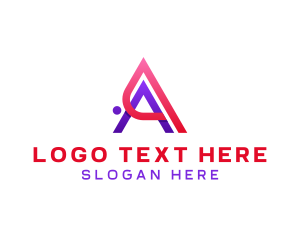 Influence - Digital Tech Agency Letter A logo design