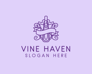 Liquor Winery Crest logo design