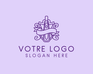 Bistro - Liquor Winery Crest logo design