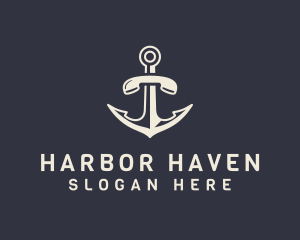 Nautical Anchor Telephone logo design