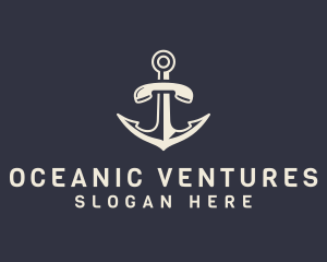 Nautical Anchor Telephone logo design