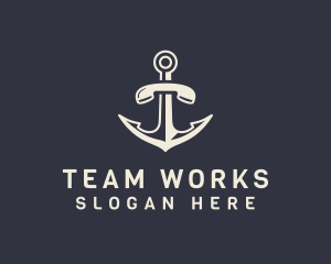 Crew - Nautical Anchor Telephone logo design