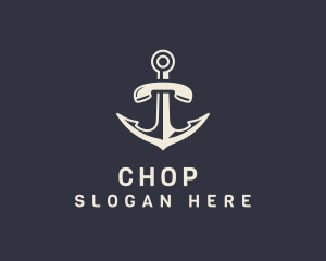 Port - Nautical Anchor Telephone logo design