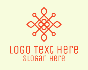 Bloom - Orange Flower Emblem logo design