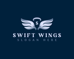 Halo Angel Wings logo design