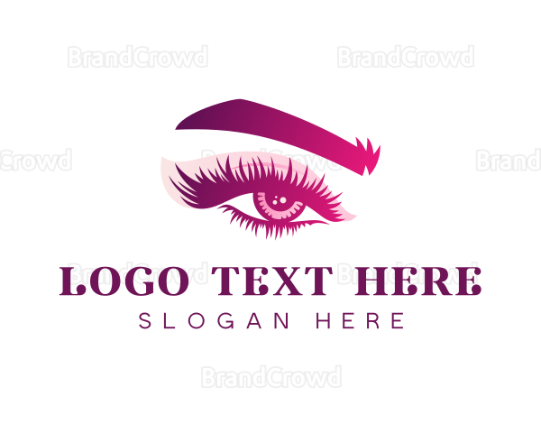 Eyelash Makeup Beauty Salon Logo