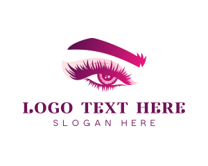 Lash Extension - Eyelash Makeup Beauty Salon logo design