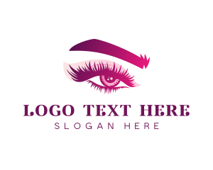 Eyelash Makeup Beauty Salon Logo