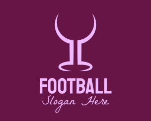 Vineyard - Purple Wine Glass Bar logo design