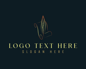 Scroll - Quill Publishing Author logo design