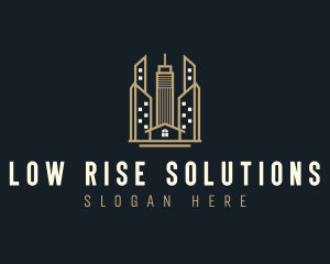 Construction Realty Skyscraper logo design