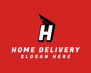 Door To Door - Wings Express Logistics Courier logo design