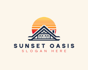 Sunset Roof Property logo design