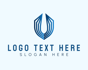 Cyber - Edgy Gradient Letter V logo design