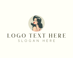 Glamour - Sexy Woman Hairstylist logo design