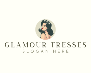 Sexy Woman Hairstylist logo design