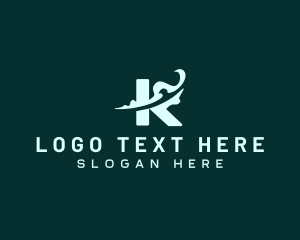 Application - Generic Wave Letter K logo design