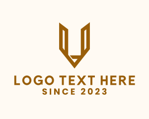 Pen - Letter V Pencil Outline logo design