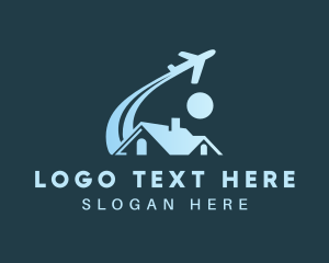 Courier Service - Logistics Airplane Transport logo design