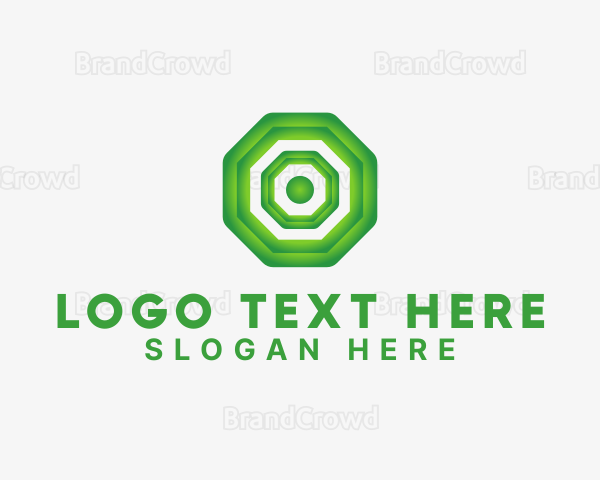 Geometric Tech Octagon Logo