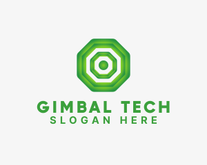 Geometric Tech Octagon logo design