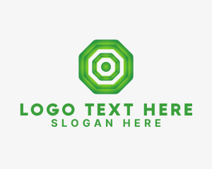 Geometric Tech Octagon Logo