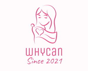 Beauty Blogger - Pink Feminine Flag Woman logo design