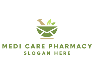 Mail Leaves Pharmacy logo design